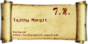 Tajthy Margit névjegykártya